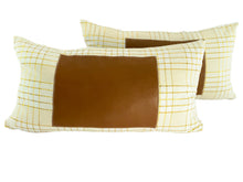 Load image into Gallery viewer, Leather Plaid, Pair of Pillows by Sarah Lois™ 12"x20"