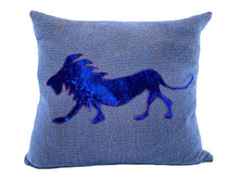 Load image into Gallery viewer, Dove and Lion™ Cobalt, Pair of Pillows by Sarah Lois™ 20"x20"
