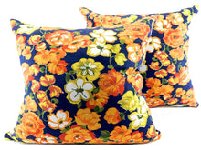 Load image into Gallery viewer, Dove and Lion™ Cobalt, Pair of Pillows by Sarah Lois™ 20"x20"