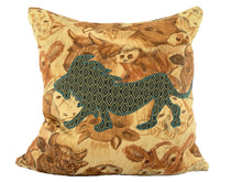 Load image into Gallery viewer, Dove and Lion™ Saddle Brown Steer, Pair of Pillows by Sarah Lois™   20"x20"