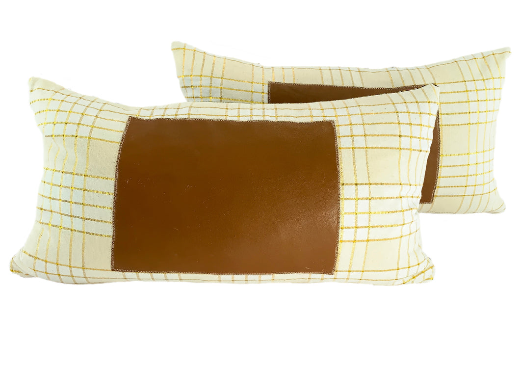 Leather Plaid, Pair of Pillows by Sarah Lois™                                12