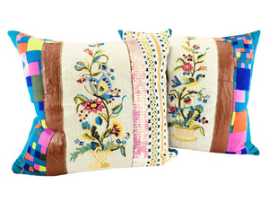 Stylish Juxtaposition, Pair of Pillows by Sarah Lois™   24"x24"