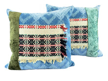 Load image into Gallery viewer, Tribal Embellishment, Pair of Pillows by Sarah Lois™   18"x18"
